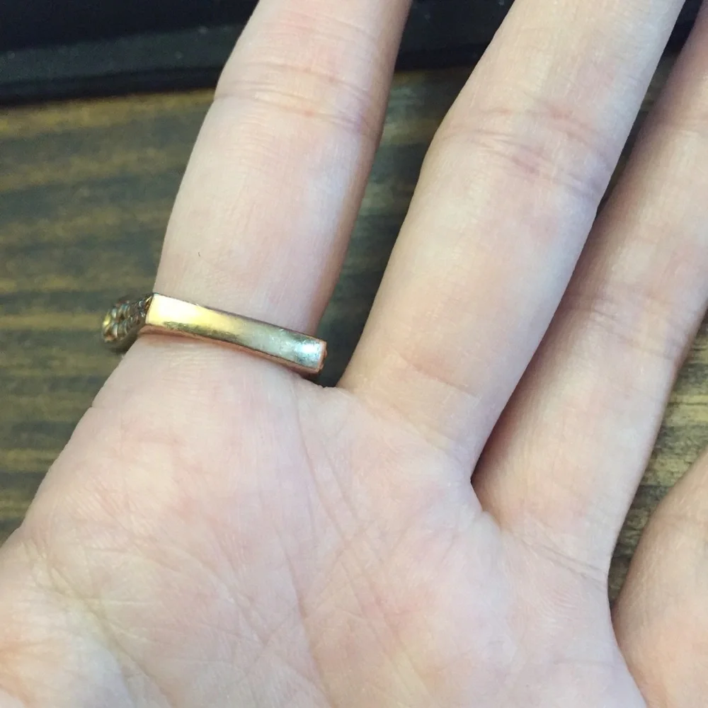 Two-Tone Rose Gold and Silver Statement Ring